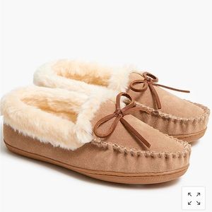 J.Crew Suede Sherpa Slippers